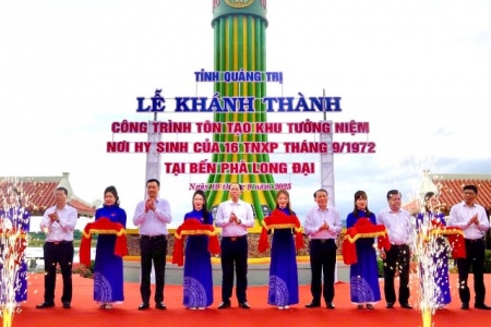 Khánh thành khu tưởng niệm 16 thanh niên xung phong hy sinh tại Bến phà II Long Đại