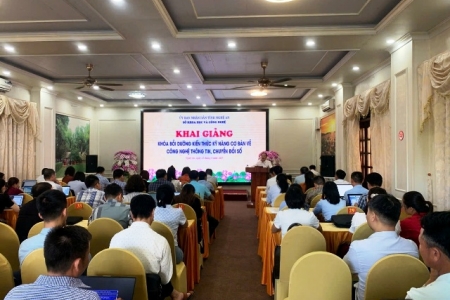 Nâng cao kỹ năng công nghệ thông tin cho cán bộ cấp xã ở Nghệ An