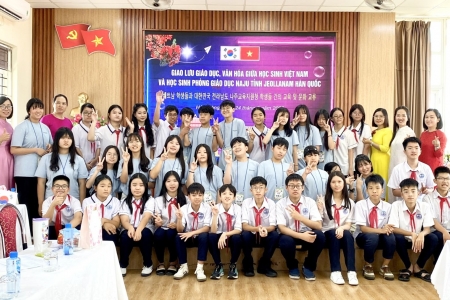 Giao lưu giữa học sinh Trường THCS Ngô Quyền và học sinh thành phố Naju, tỉnh Jeolla Nam, Hàn Quốc