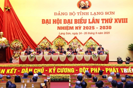 Lạng Sơn khai mạc Đại hội đại biểu Đảng bộ tỉnh lần thứ XVIII: Khát vọng phát triển, tầm nhìn mới