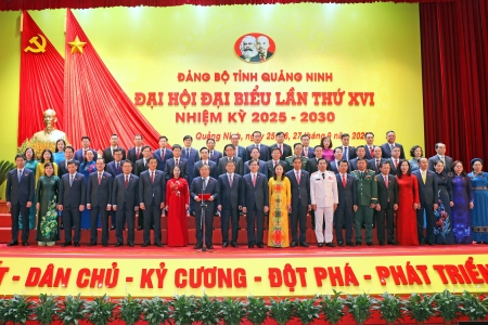 Ra mắt Ban Chấp hành Đảng bộ tỉnh Quảng Ninh khóa XVI, nhiệm kỳ 2025-2030
