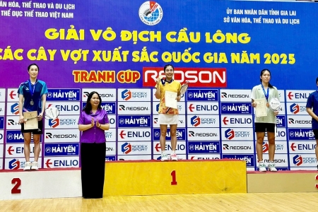 Kết quả Giải cầu lông các cây vợt xuất sắc quốc gia 2025: Những tay vợt giành Huy chương Vàng