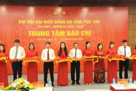 Phú Thọ khai trương Trung tâm báo chí cho Đại hội Đảng bộ tỉnh lần I, nhiệm kỳ 2025-2030