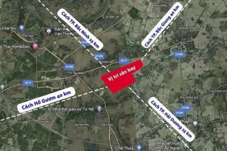 Thêm 1.036 tỷ kinh phí giải phóng mặt bằng tuyến đường kết nối sân bay Gia Bình với Hà Nội