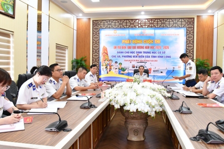 Bộ Tư lệnh Vùng Cảnh sát biển 3 phát động Cuộc thi “Em yêu biển, đảo quê hương” tại Vĩnh Long