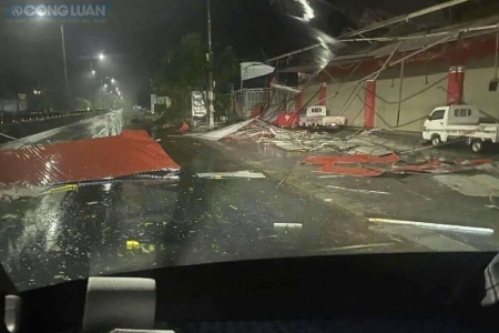 Quảng Trị tan hoang sau bão số 10: Nhà tốc mái, cây xanh gãy đổ hàng loạt