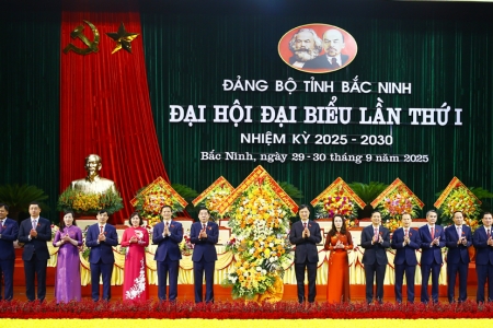 Khai mạc trọng thể Đại hội đại biểu Đảng bộ tỉnh Bắc Ninh lần thứ I, nhiệm kỳ 2025- 2030