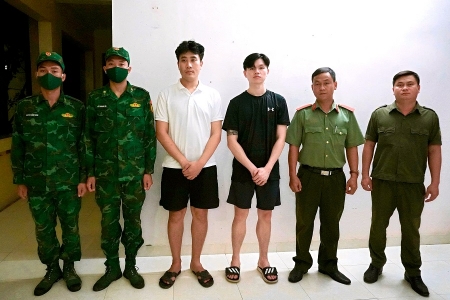 Đồn Biên phòng Cửa khẩu Mỹ Quý Tây, bắt 2 đối tượng nhập cảnh trái phép