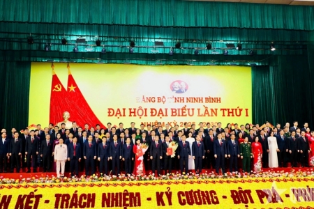 Bế mạc Đại hội đại biểu Đảng bộ tỉnh Ninh Bình lần thứ I, nhiệm kỳ 2025 - 2030