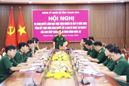Đảng ủy quân sự tỉnh Thanh Hoá ra nghị quyết lãnh đạo thực hiện nhiệm vụ quý IV