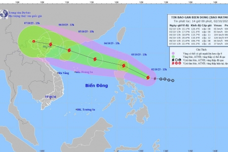 Bão số 11 Matmo đang di chuyển nhanh theo hướng về Quảng Ninh – Hải Phòng