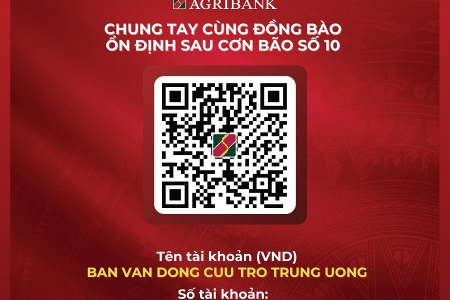 Ủy ban Trung ương Mặt trận Tổ quốc Việt Nam thông tin số tài khoản tại Agribank tiếp nhận ủng hộ đồng bào chịu thiệt hại do bão số 10 