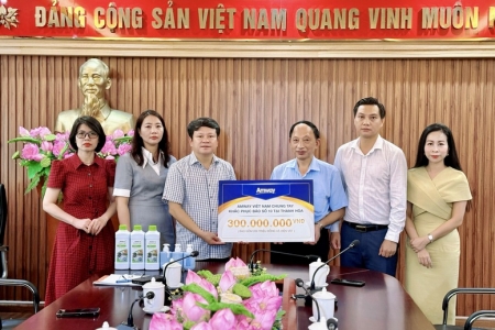 Báo điện tử Chính phủ và Amway Việt Nam chung tay khắc phục hậu quả bão số 10 tại Thanh Hóa và Nghệ An