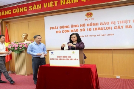 Bộ Y tế phát động ủng hộ đồng bào bị thiệt hại do bão số 10