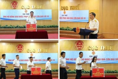 Cục Thuế chung tay hỗ trợ đồng bào khắc phục hậu quả bão số 10