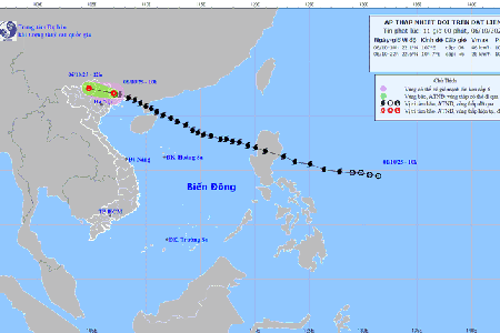 Bão số 11 suy yếu thành áp thấp nhiệt đới, Hà Nội đề phòng dông, lốc