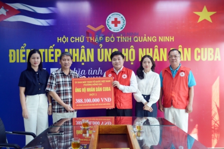 Hội Chữ thập đỏ tỉnh Quảng Ninh tiếp nhận hơn 555 triệu đồng ủng hộ nhân dân Cuba