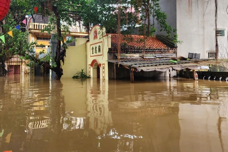 Bắc Ninh: Lũ trên sông dâng cao, nhiều khu vực ngập sâu