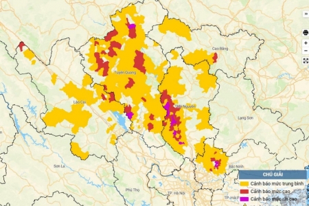 Đề phòng sạt lở đất do mưa lũ tại Lào Cai, Tuyên Quang, Cao Bằng, Thái Nguyên và Bắc Ninh