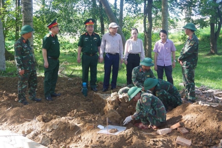 Phát hiện, cất bốc và quy tập 29 hài cốt liệt sĩ tại phường Quảng Trị