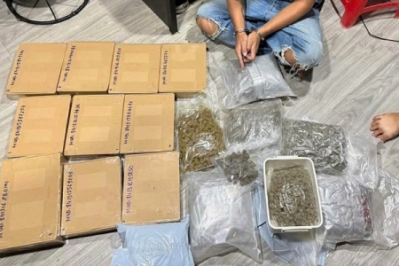 Triệt phá đường dây ma túy trên không gian mạng: Công an Tuyên Quang thu giữ hơn 8kg cần sa, bánh kẹo ma túy