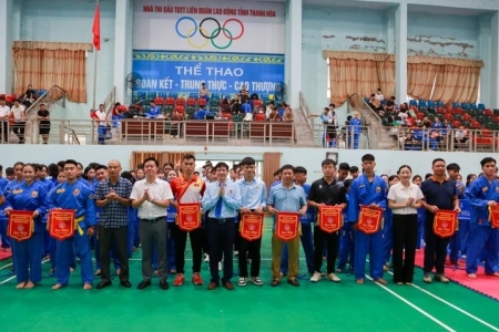 Hơn 300 vận động viên, huấn luyện viên tham gia giải Vovinam tỉnh Thanh Hóa