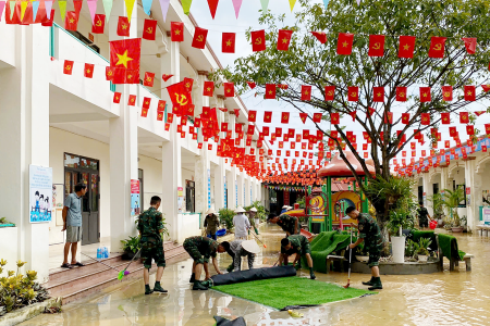 Bắc Ninh: Còn 20 trường, điểm trường cho học sinh nghỉ học vì ngập lụt