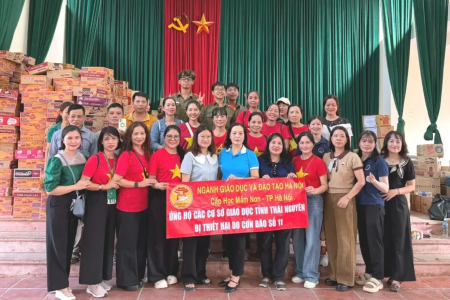 Sở Giáo dục và Đào tạo Hà Nội hỗ trợ các trường học vùng lũ tỉnh Thái Nguyên