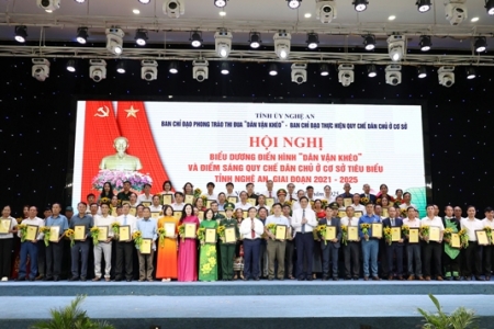 Nghệ An biểu dương 151 điển hình “Dân vận khéo” và điểm sáng thực hiện quy chế dân chủ ở cơ sở