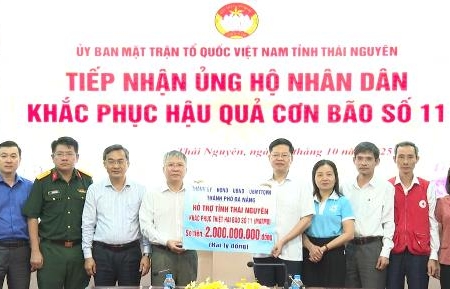 Đà Nẵng ủng hộ Thái Nguyên 2 tỷ đồng khắc phục hậu quả do thiên tai