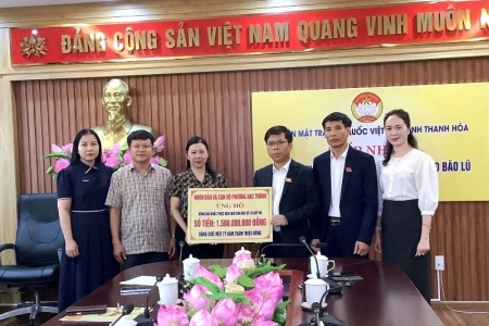 Ủy ban Mặt trận Tổ quốc tỉnh Thanh Hóa tiếp nhận ủng hộ đồng bào vùng lũ