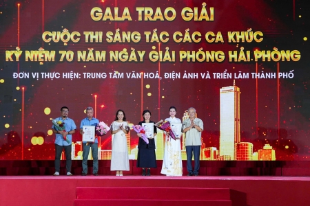 Trao giải Cuộc thi sáng tác các ca khúc Kỷ niệm 70 năm Ngày giải phóng Hải Phòng