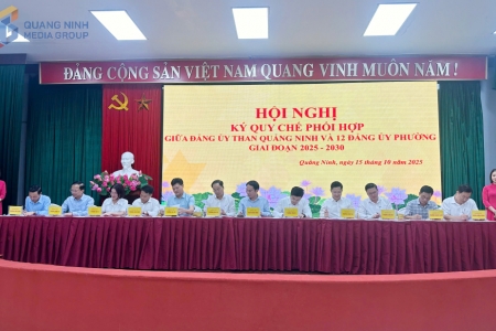 Ký kết quy chế phối hợp giữa Đảng ủy Than Quảng Ninh và Đảng ủy 12 phường