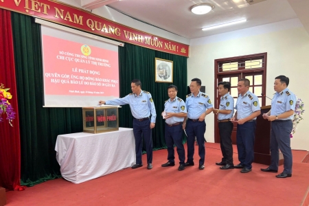 Chi cục QLTT Ninh Bình phát động quyên góp, ủng hộ đồng bào bị thiệt hại do bão số 10