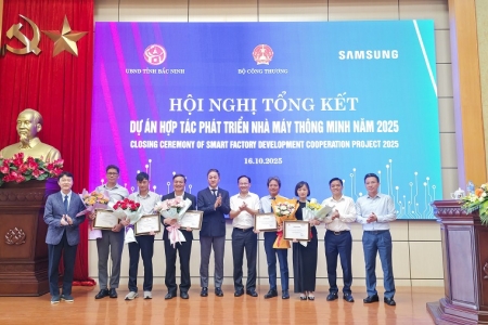 Samsung Việt Nam tổng kết Dự án hỗ trợ phát triển nhà máy thông minh năm 2025 tại phía Bắc