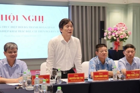 Hội nghị gặp gỡ các doanh nghiệp khai thác đất, cát trên địa bàn tỉnh Thanh Hóa