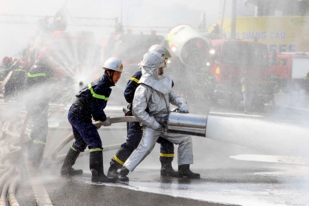 TP. HCM tổ chức diễn tập phương án chữa cháy và cứu nạn, cứu hộ tại dự án Vinhomes Grand Park