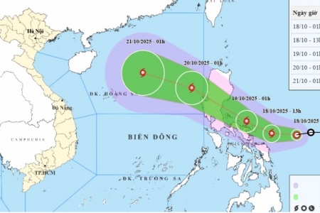Áp thấp nhiệt đới gần Biển Đông mạnh lên thành bão trong hôm nay