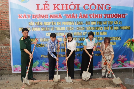 Khởi công xây nhà “Mái ấm tình thương” cho hội viên phụ nữ có hoàn cảnh khó khăn phường Lê Chân