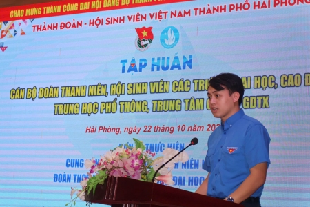 Thành đoàn Hải Phòng tập huấn kỹ năng, nghiệp vụ cho gần 200 cán bộ Đoàn, Hội Sinh viên
