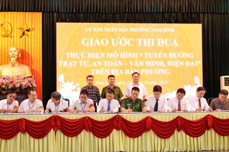 Phường Nam Định ra mắt mô hình “Tuyến đường trật tự, an toàn - văn minh, hiện đại”