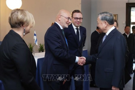 Tổng Bí thư Tô Lâm gặp một số doanh nghiệp tiêu biểu của Phần Lan