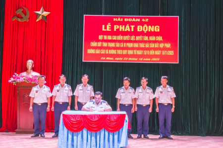 Hải đoàn 42 phát động đợt thi đua cao điểm trong phòng, chống khai thác IUU