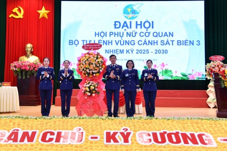 Đại hội Phụ nữ Cơ quan Vùng Cảnh sát biển 3 nhiệm kỳ 2025–2030: Khẳng định vai trò, lan tỏa giá trị