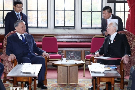 Tổng Bí thư Tô Lâm hội kiến Chủ tịch Thượng viện Anh John McFall