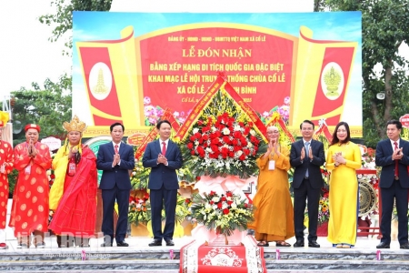 Ninh Bình: Trang trọng đón nhận Bằng Di tích Quốc gia đặc biệt Chùa Cổ Lễ