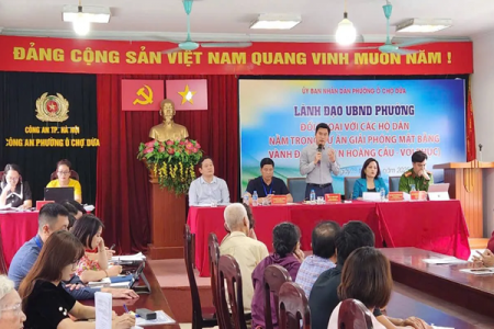 Hà Nội: Phường Ô Chợ Dừa tập trung gỡ vướng trong giải phóng mặt bằng dự án đường Vành đai 1