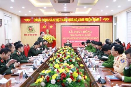 Công an tỉnh Hà Tĩnh phát động phong trào thi đua “Ba nhất”