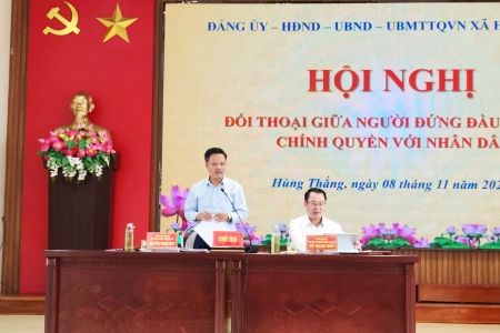 Hải Phòng: Xã Hùng Thắng tiếp xúc, đối thoại giữa người đứng đầu cấp ủy, chính quyền với nhân dân