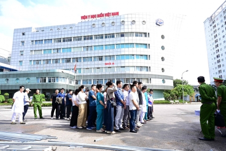 Viện Y học biển Việt Nam diễn tập, thực tập phương án chữa cháy, cứu nạn, cứu hộ năm 2025